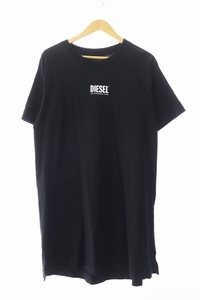 ディーゼル DIESEL T-BOWL Small logo Tボウル スモール ロゴ 半袖Tシャツ ワンピース A04528 XS 黒 ブラック ブランド古着ベクトル ● 241