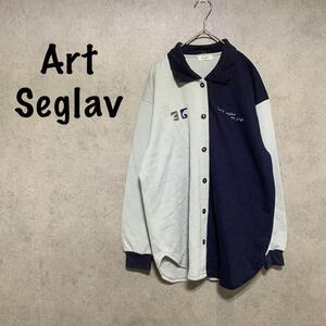 Art Seglav（one）リブ編シャツ＊胸ロゴ＊ワニ＊ゾウ＊カジュアル