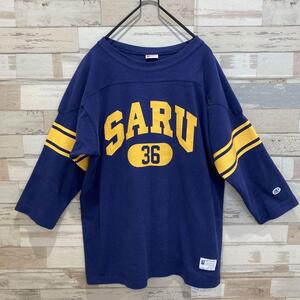 チャンピオン ランタグ スウェット SARU ヘビーウエイト ネイビー Lサイズ