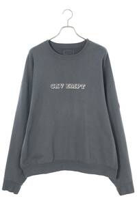 シーイー C.E 22AW OVERDYE CAV EMPT CREW NECK CES22CS12 サイズ:XL オーバーダイロゴ刺繍スウェット 中古 FK04