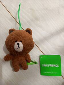 LINE　FRIENDS　ブラウン　ふんわり　マスコット　ぬいぐるみ　ラインフレンズ　景品　line　紙タグ付き　未使用品