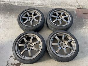 RAYS グラムライツ57S ☆ PCD114.3 5H 7.5J+40 ダンロップディレッツァDZ101 205/45R17 タイヤホイール4本セット