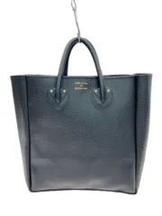 YOUNG & OLSEN EMBOSSED LEATHER TOTE  M シボ トートバッグ レザー ブラック