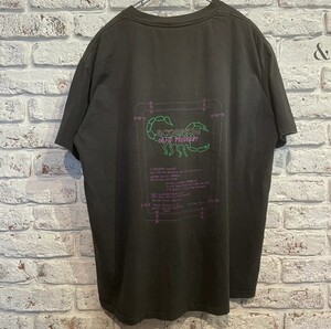 90s SCORPION スコーピオン　BLK T-Shirt　ブラック Tシャツ 古着 半袖 スパイダーウェブ　サソリ　蠍