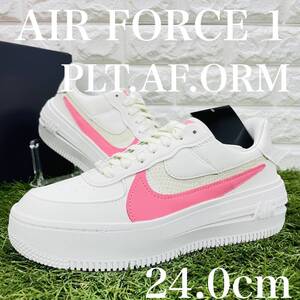 即決 ナイキ ウィメンズ エアフォース1 ロー PLT.AF.ORM 白 厚底 レディース Nike WMNS Air Force 1 Low 24.0cm 送料込み DJ9946-105