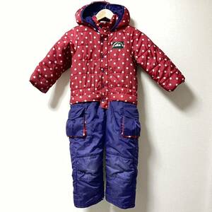 【F.O.KIDS】エフオーキッズ スノーウェア レッド 赤 ドット 柄 PEAK CLIMB スキーウェア 雪 ウィンター キッズ サイズ110/Y1358 SS