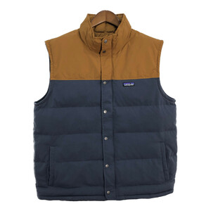 patagonia パタゴニア ビビーダウンベスト アウトドア 防寒 ネイビー (メンズ XL) 中古 古着 R1342