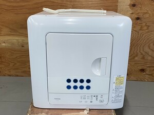 TOSHIBA　東芝　東芝電気衣類乾燥機　ED-608　2021年製　標準乾燥容量：6.0kg　ドラム式　左開き　カラー、ホワイト　6238D