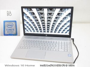 S3892S hp 15-cu0003TU Pavilion★Win10搭載/Core i5-8250U 1.60GHz/8GB/1TB/ノートPC/アダプター無し/本体のみ/現状品