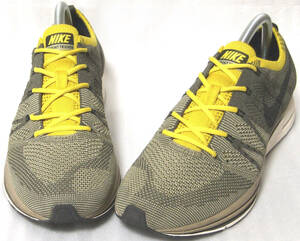 ■NIKE FLYKNIT TRAINER【8.5】 CARGO KHKxBLK2012モデル新同極美品