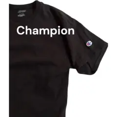 Champion ブラック コットンTシャツ メンズ XLサイズ