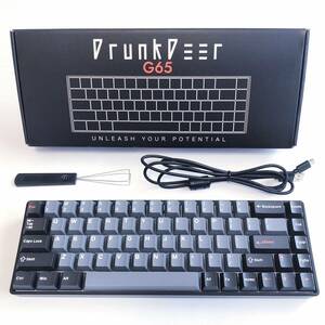 「一円スタート」DrunkDeer G65 ゲーミングキーボード 磁気スイッチ 有線 G65-B0P02「1円」AKI01_3039