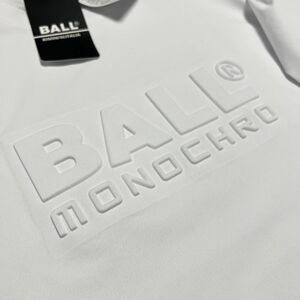 ボール BALL 新品 白Lサイズ54120 メンズ イタリア発人気ブランド エンボス加工 半袖 Tシャツ 