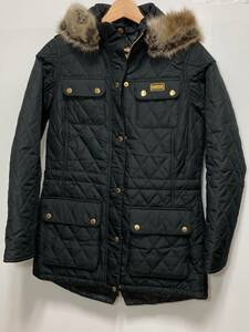 BARBOUR バブアー キルトジャケット ジャケットフーデッドハーフジャケット ハーフコート 黒