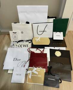 ブランド シャネル　グッチ　モンクレール　ディオール　カルティエ　LOEWE ロレックス　ショッパー ショップ袋 27枚まとめ売り