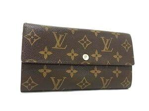 1円 LOUIS VUITTON ルイヴィトン M61734 モノグラム ポルトフォイユ サラ 二つ折り 長財布 ウォレット 小銭入れ 札入れ ブラウン系 FK2198