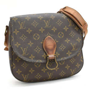 1円 ◆定価14万 美品 LOUIS VUITTON ルイヴィトン ショルダーバッグ サンクルーGM M51242 モノグラム ブラウン◆E.Cslo.tI-18