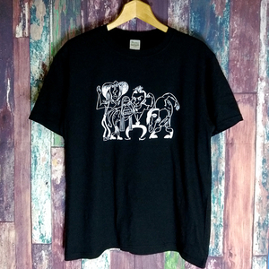 送込　レッチリ×ピカソ　RHCP×Picasso　半袖Tシャツ　黒色　2XLサイズ 