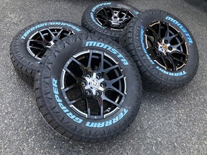 4本セット MUDVANCE04 17x8.0J 6/139.7 +20 BP MONSTA TERRAIN GRIPPER A/T 265/65R17 ホワイトレター プラド ハイラックス