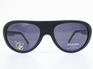 ∞【デッドストック】CHANEL シャネル サングラス 5018 c.555/91 57[]17-135 セルフレーム フルリム ブラック イタリア製 □H8