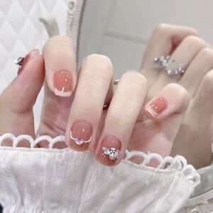 おまけあり ツ0764 ネイルチップ ネイルアート　ネイルパーツ　量産型量産型　ジェルネイル 入学式　結婚式　デート