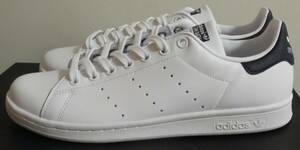 ほぼ新品 スタンスミス 2019年製 JP27.5cm 白×紺 M20325 生産終了 天然皮革 adidas stansmith M品番 ホワイト×ネイビー ABCマート