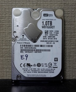 ■正常動作品(未使用品)■WesternDigital製2.5inch AVコマンド対応HDD 1TB WD10JUCT