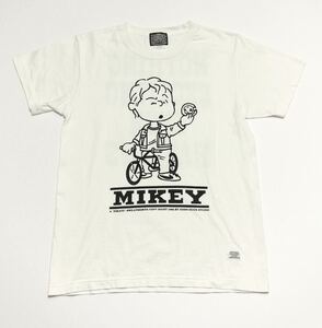 【パロディ】HEAD GOONIE MIKEY Tシャツ ヘッドグーニー 白M peanuts ピーナッツ スヌーピー goonies グーニーズ