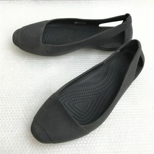 クロックス/crocs★シエンナ/フラット/バレエシューズ【W7/size:23.5-24.0程度/黒/black】軽量/Shoes◆H-086