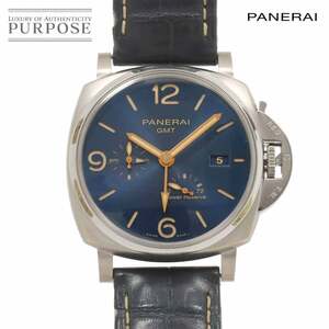 パネライ PANERAI ルミノール ドゥエ GMT 3Days パワーリザーブ PAM00964 メンズ 腕時計 ブルー オートマ 自動巻き Luminor 90250201