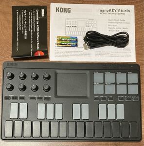 KORG nanoKEY Studio MOBILE MIDI KEYBOARD 【コルグ ナノキー スタジオ ワイヤレス ミニMIDIキーボード NANOKEY-ST】