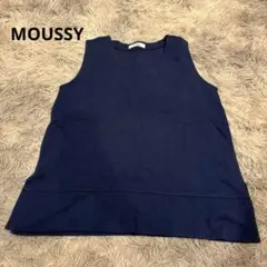 【MOUSSY】レディース　タンクトップ　フリーサイズ　ゆったり　ネイビー