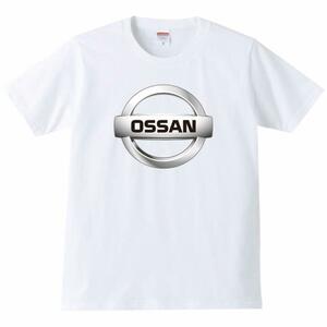 【送料無料】【新品】OSSAN おっさん Tシャツ パロディ おもしろ プレゼント 父の日 メンズ 白 Sサイズ