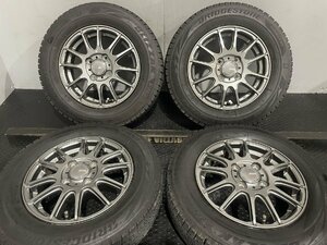 【BS BLIZZAK VRX2 145/80R13】スタッドレス【WEZEN 13インチ 4J4HPCD100+42】21年製 バリ溝 N-BOX タント ワゴンR等　(MTX132)