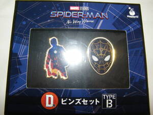 新品！★SPIDERMAN スパイダーマン★　MARVEL HAPPYくじ　ピンズセットＢ　ノーウエイホーム 