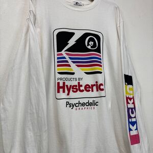 ヒステリックグラマー ロング tシャツ トップス スリーブ 長袖 ホワイト