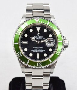 美品　ROLEX/ロレックス　サブマリーナー グリーン 16610LV 　04年ギャランティー#HK9810