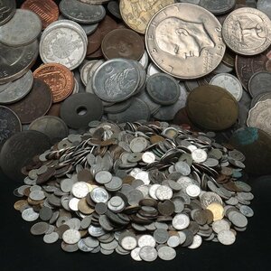 JK966 時代物 世界 古銭・外国コイン 大量 まとめて 総重5.8kg 硬貨 日本古銭 アジア アメリカ ヨーロッパ ローマ 穴銭 近代銭
