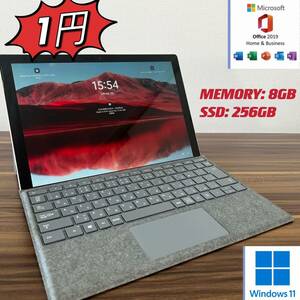 ★１円スタート ★ Microsoft Surface Pro/i5-7300U/8GB/256GB/Win11/WQHD/MS Office/中古品/アルコール消毒済み/CY-240611051643