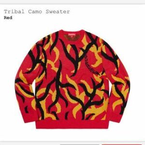 supreme tribal camo sweater size L knit シュプリーム セーター クルーネック カモフラージュ ミリタリー オーバーサイズ 国内正規品