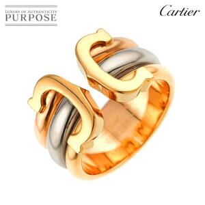 カルティエ Cartier C2 #48 リング LM K18 YG WG PG スリーカラー スリーゴールド ラージ 750 指輪 2C Ring 90258636