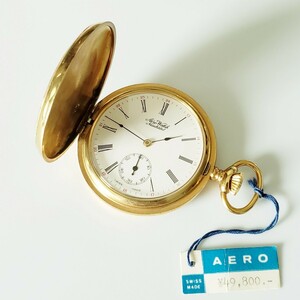 稼働品 保管品 AERO WATCH Neuchatel アエロウォッチ 17石 懐中時計 手巻き デッドストック アンティーク 希少 現状品④