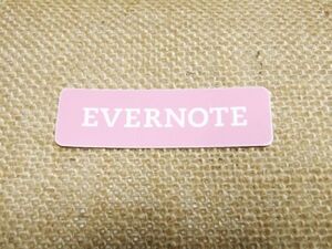 Evernote 文字ロゴ ステッカー シール ピンク