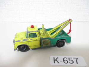 C657K 現状渡し マッチボックスMATCHBOX No.13 DODGE WRECK TRUCK BP ダッジ レッカー車 英国製 レズニーLESNEY ミニカー 1101