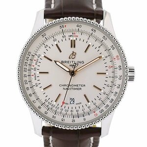 【送料無料】【本物】人気★BREITLING★ブライトリング★ナビタイマー★オートマチック41★A17326★SS/革★AT★黒文字盤★腕時計仕上げ済★