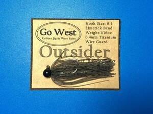 GoWest 【Outsider】No.47 スモラバ (1/16oz ・0.4mm チタンガード) Color:Smoke（Nature’Edge）特注カラー