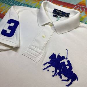 状態良!復刻!正規品!印象着廻し抜群!クリーニング済ラルフローレンPOLO RALPH LAUREN Double PONYダブルポニー刺繍 脇ベンチレ ポロシャツM