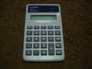 ♪カシオ CASIO HS-4 ELECTRONIC CALCULATOR ソーラー 電卓 計算機 昭和レトロ 廃盤品 保管品♪