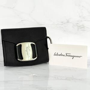 フェラガモ ferragamo キーリング付き ポーチ ブラック ヴァラ 黒 自00306