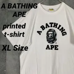 アベイシングエイプ 半袖 Tシャツ XL プリントロゴ アーチロゴ ホワイト